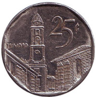 Монета 25 сентаво. 2001 год, Куба. Город-музей Тринидад. Монета 25 сентаво. 2001 год, Куба. Город-музей Тринидад.