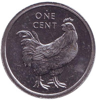 Монета 1 цент. 2003 год, Острова Кука. Петух. Монета 1 цент. 2003 год, Острова Кука. Петух.