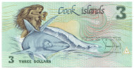Банкнота 3 доллара. 1987 год, Острова Кука.