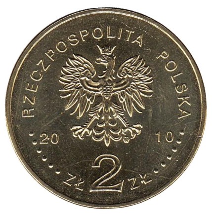 Монета 2 злотых, 2010 год, Польша. Кшиштоф Комеда.
