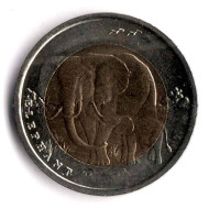 Монета 1 лира. 2009 год, Турция. Слоны. Монета 1 лира. 2009 год, Турция. Слоны.