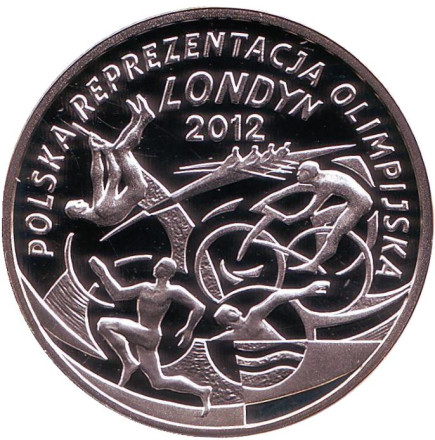 Монета 10 злотых. 2012 год, Польша. XXX летние Олимпийские Игры, Лондон 2012.