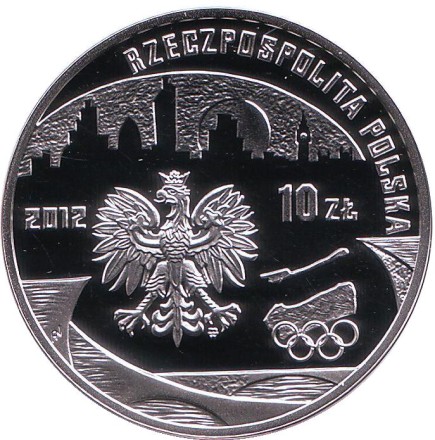 Монета 10 злотых. 2012 год, Польша. XXX летние Олимпийские Игры, Лондон 2012.