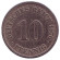 Монета 10 пфеннигов. 1876 год (J), Германская империя. Монета 10 пфеннигов. 1876 год (J), Германская империя.