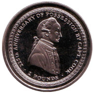 Монета 2 фунта. 2000 год, Южная Георгия и Южные Сандвичевы острова. Капитан Кук. Монета 2 фунта. 2000 год, Южная Георгия и Южные Сандвичевы острова. Капитан Кук.