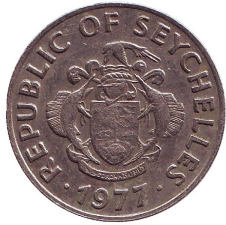 Монета 50 центов. 1977 год, Сейшельские острова. Орхидея. Монета 50 центов. 1977 год, Сейшельские острова. Орхидея.