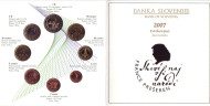 Набор монет евро в буклете (8 шт.), 2007 год, Словения. Набор монет евро в буклете (8 шт.), 2007 год, Словения.