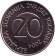 Монета 20 толаров. 2003 год, Словения. UNC. Белый аист.