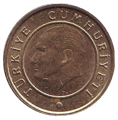 Монета 5 курушей. 2017 год, Турция. Монета 5 курушей. 2017 год, Турция.