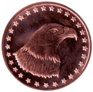 Американский орел. Монетовидный жетон. Медная унция 999. США (Вариант II). Американский орел. Монетовидный жетон. Медная унция 999. США (Вариант II).