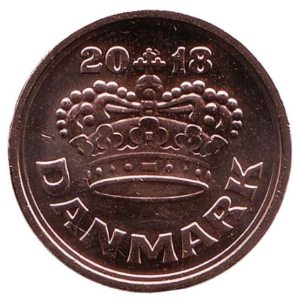 Монета 50 эре. 2018 год, Дания.