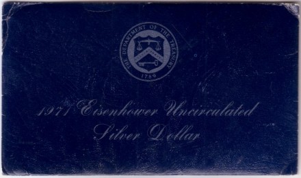Монета 1 доллар, с жетоном. 1971 год (S), США. Дуайт Эйзенхауэр. В запайке. Монета 1 доллар, с жетоном. 1971 год (S), США. Дуайт Эйзенхауэр. В запайке.
