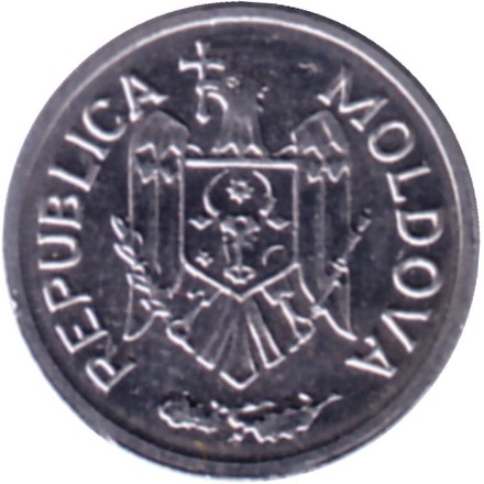 Монета 1 бани. 1995 год, Молдавия. Монета 1 бани. 1995 год, Молдавия.