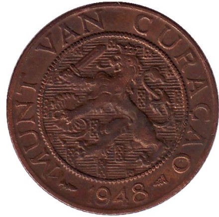Монета 2,5 цента. 1948 год, Кюрасао.