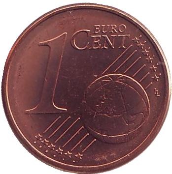 Монета 1 цент. 2004 год (G), Германия.