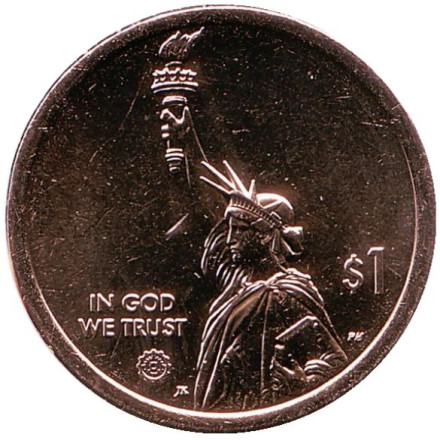 Монета 1 доллар. 2019 год (P), США. Классификация звезд. Энни Джамп Кэннон. Серия "Американские инновации". Монета 1 доллар. 2019 год (P), США. Классификация звезд. Энни Джамп Кэннон. Серия "Американские инновации".