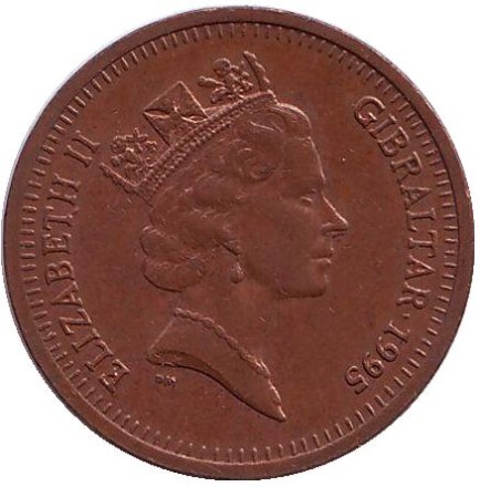 Монета 1 пенни. 1995 год, Гибралтар. Берберская куропатка. (AB). Магнитная. Монета 1 пенни. 1995 год, Гибралтар. Берберская куропатка. (AB). Магнитная.