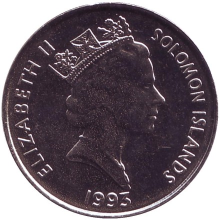 Монета 5 центов. 1993 год, Соломоновы острова. Ритуальная маска.
