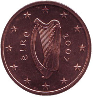 Монета 5 центов. 2007 год, Ирландия.