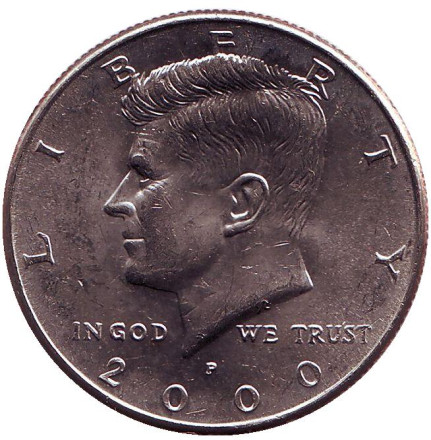 Монета 50 центов. 2000 год (P), США. Джон Кеннеди.