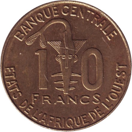 Монета 10 франков. 2015 год, Западные Африканские Штаты.