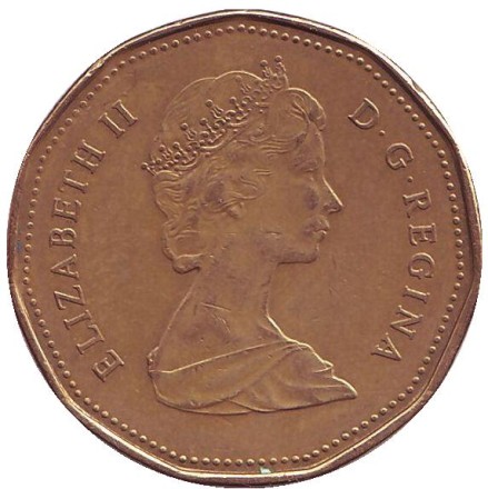 Монета 1 доллар. 1988 год, Канада. Утка.