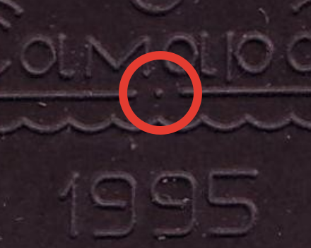 Жетон Самарского метрополитена (с точкой). 1995 год. Жетон Самарского метрополитена (с точкой). 1995 год.