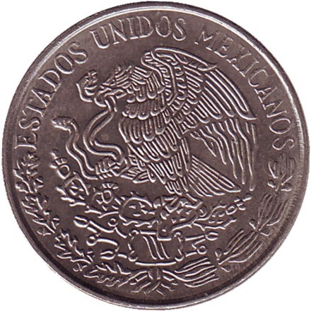 Монета 50 сентаво. 1970 год, Мексика. Индеец.