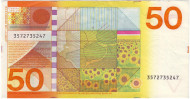 Банкнота 50 гульденов. 1982 год, Нидерланды. Банкнота 50 гульденов. 1982 год, Нидерланды.