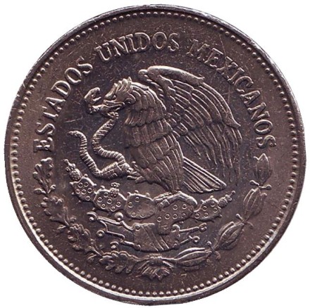 Монета 200 песо. 1986 год, Мексика. Чемпионат мира по футболу 1986. Монета 200 песо. 1986 год, Мексика. Чемпионат мира по футболу 1986.