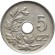 Монета 5 сантимов. 1923 год, Бельгия. (Belgique)