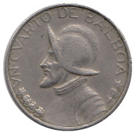 Монета 1/4 бальбоа. 1968 год, Панама. Васко Нуньес де Бальбоа.