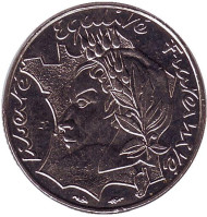 Монета 10 франков. 1986 год, Франция. Монета 10 франков. 1986 год, Франция.