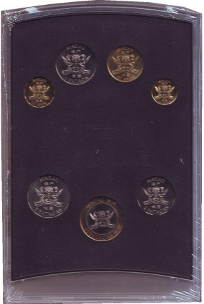 Возвращение Макао Китаю. Набор монет Макао (7 шт.). 1999 год.