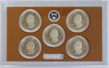 Годовой набор квотеров. Серия "Национальные парки США". 2014 год, США.