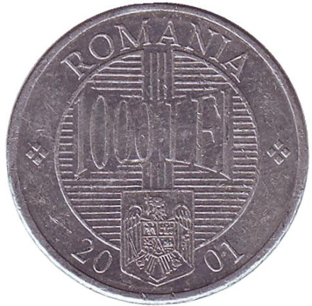 Монета 1000 лей. 2001 год, Румыния. Константин Брынковяну.