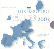 Набор монет евро в буклете (8 шт.), 2003 год, Люксембург. Набор монет евро в буклете (8 шт.), 2003 год, Люксембург.