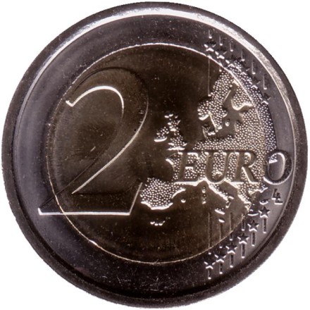 Монета 2 евро. 2022 год, Италия. 35 лет программе Эразмус.