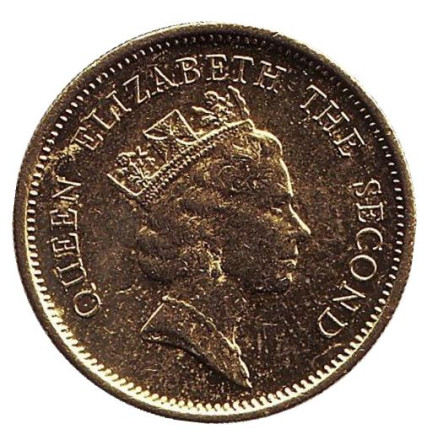 Монета 50 центов. 1990 год, Гонконг.