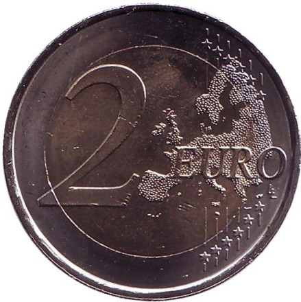 Монета 2 евро. 2017 год, Испания. Церковь Санта-Мария-дель-Наранко в Овьедо. Монета 2 евро. 2017 год, Испания. Церковь Санта-Мария-дель-Наранко в Овьедо.