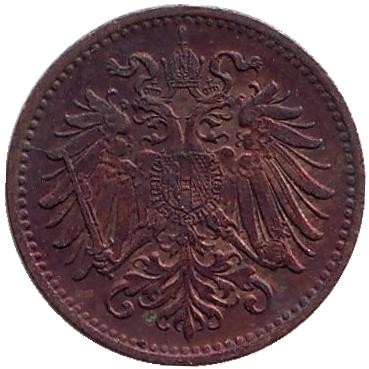 Монета 1 геллер. 1895 год, Австро-Венгерская империя. Австрийский тип. Монета 1 геллер. 1895 год, Австро-Венгерская империя. Австрийский тип.