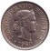 Монета 10 раппенов. 1960 год, Швейцария. Монета 10 раппенов. 1960 год, Швейцария.