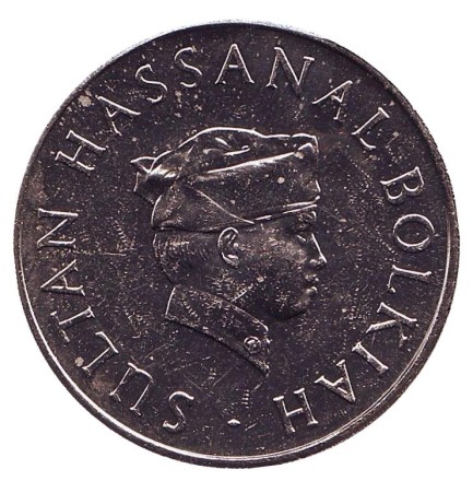 Монета 1 доллар. 1985 год, Бруней. Монета 1 доллар. 1985 год, Бруней.