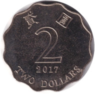 Монета 2 доллара. 2017 год, Гонконг.