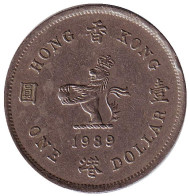 Монета 1 доллар. 1989 год, Гонконг. Монета 1 доллар. 1989 год, Гонконг.