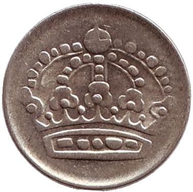 Монета 10 эре. 1962 год. Швеция. (серебро) Монета 10 эре. 1962 год. Швеция. (серебро)
