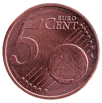 Монета 5 центов. 2019 год, Словения. Монета 5 центов. 2019 год, Словения.