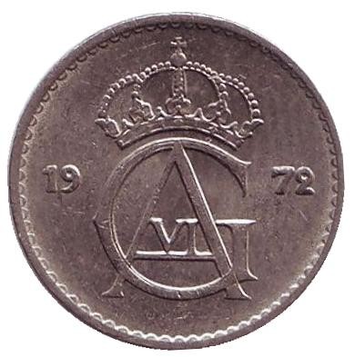 Монета 10 эре. 1972 год, Швеция.