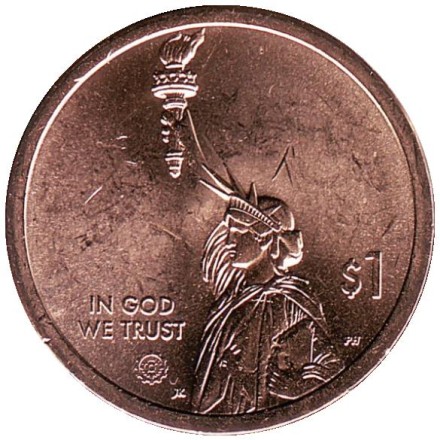 Монета 1 доллар. 2019 год (D), США. Классификация звезд. Энни Джамп Кэннон. Серия "Американские инновации". Монета 1 доллар. 2019 год (D), США. Классификация звезд. Энни Джамп Кэннон. Серия "Американские инновации".