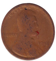 Монета 1 цент. 1917 год (P), США. Линкольн. Монета 1 цент. 1917 год (P), США. Линкольн.